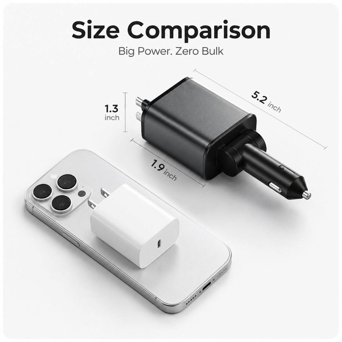 84W 4 in 1 Retractable Car Charger