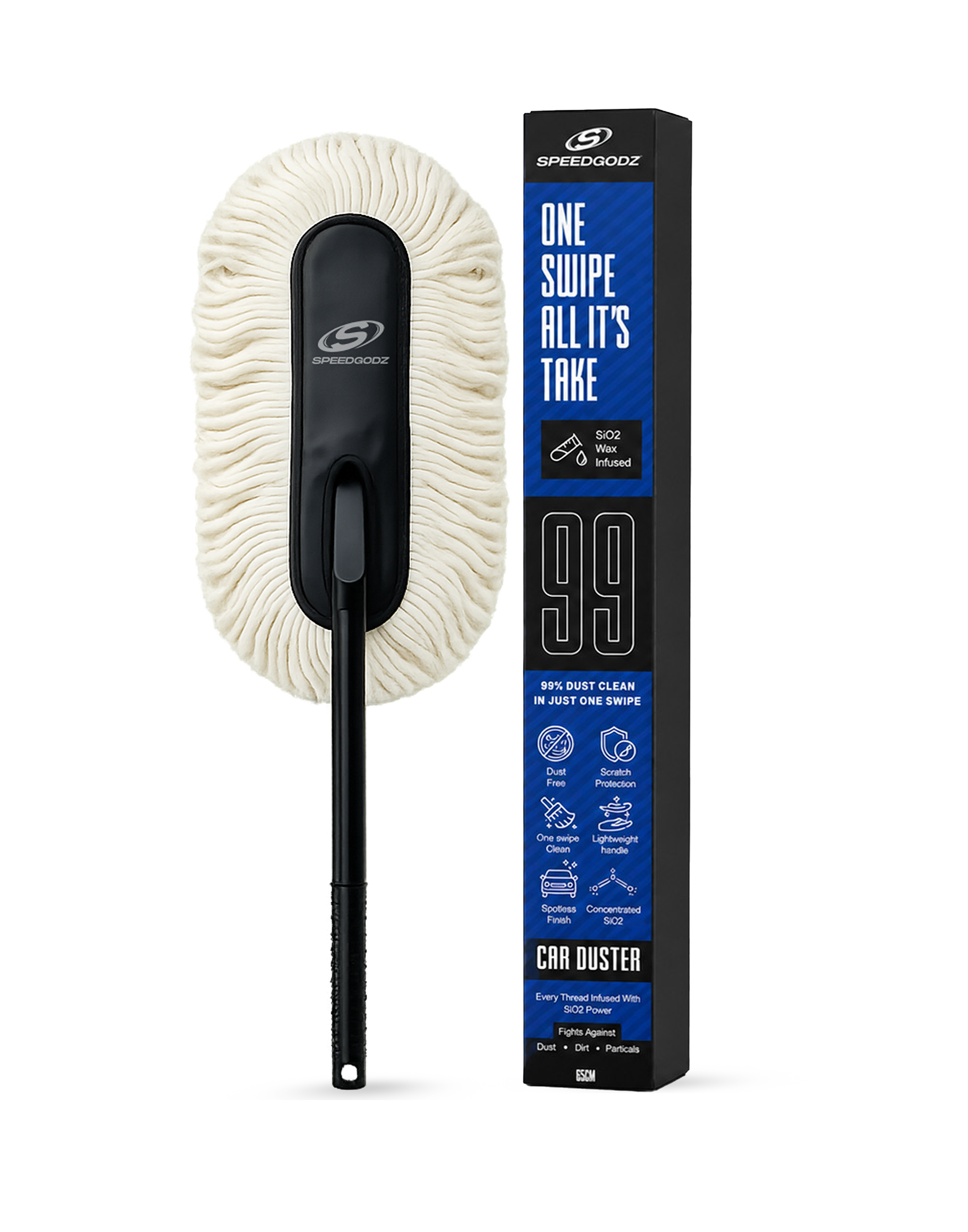 Car Duster with SiO2 Wax infused fibres
