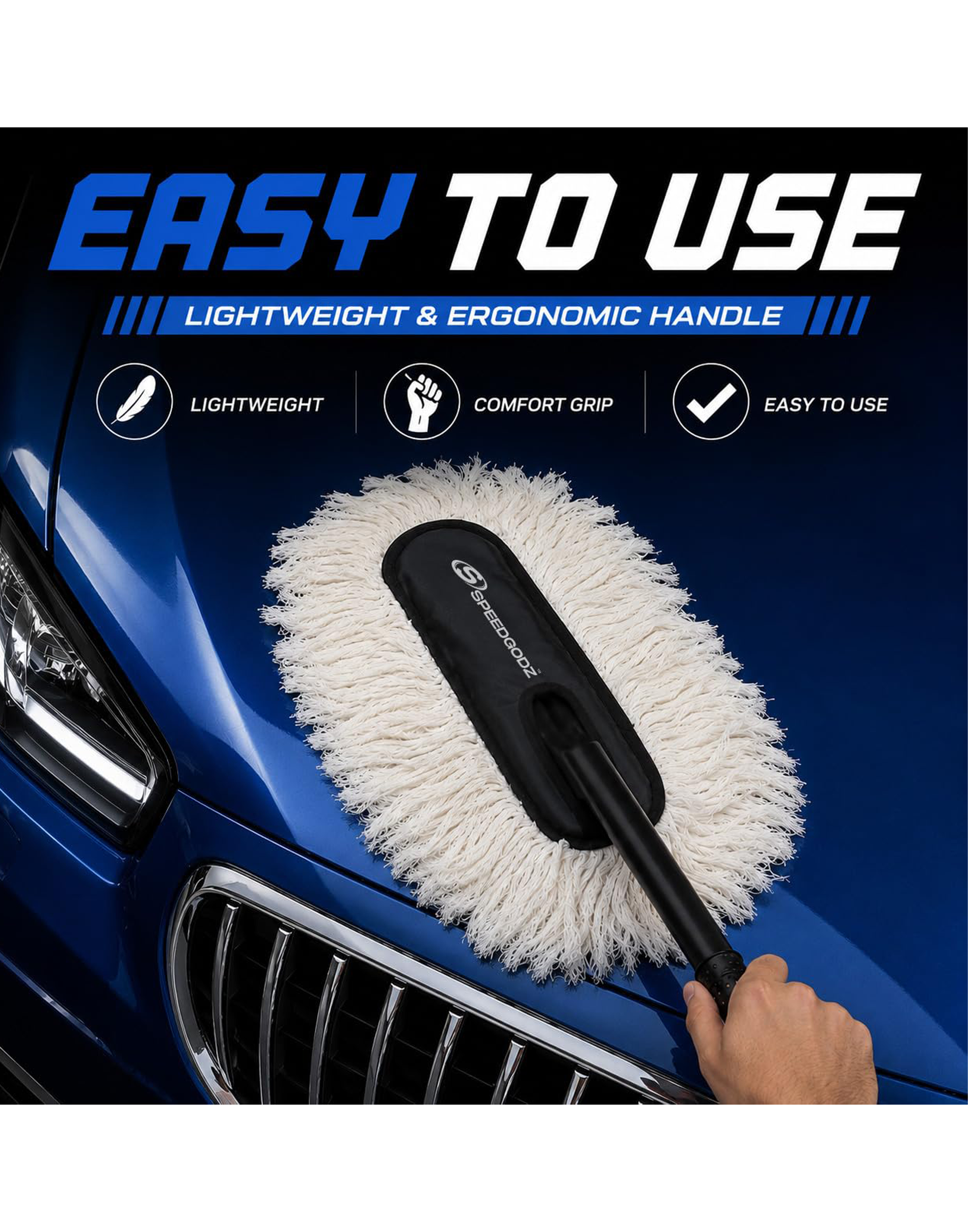 Car Duster with SiO2 Wax infused fibres