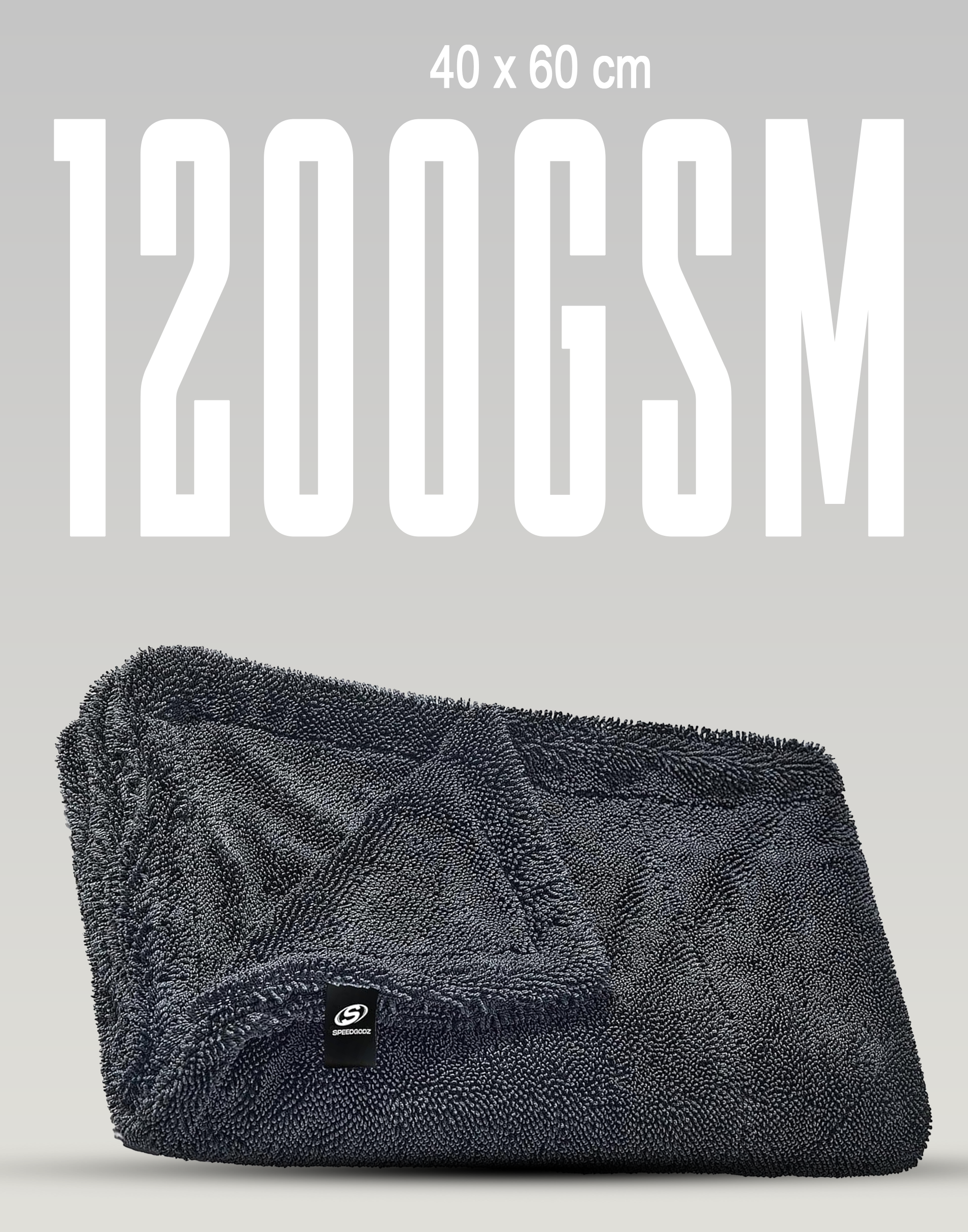 1200gsm grey 40x60cm grey microfiber cloth