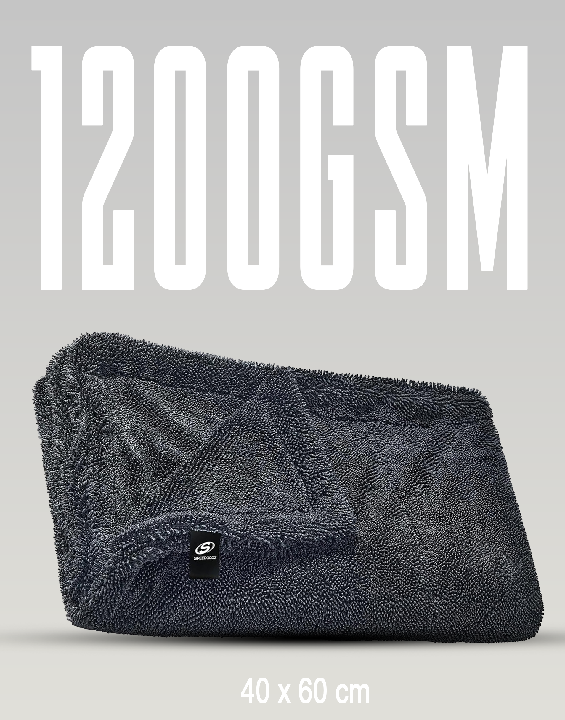 1200gsm microfiber cloth grey