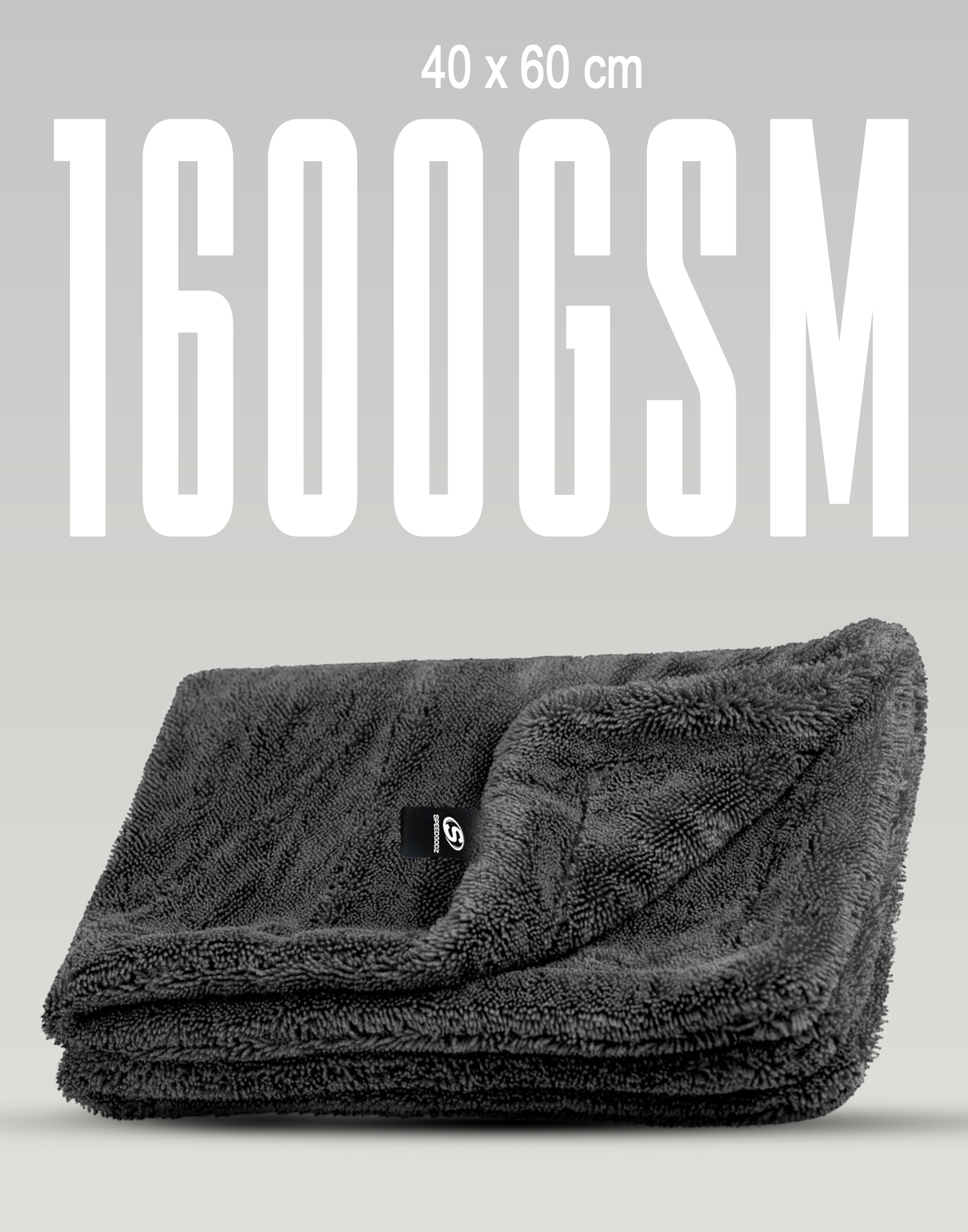 1600gsm 40x60 cm microfiber grey